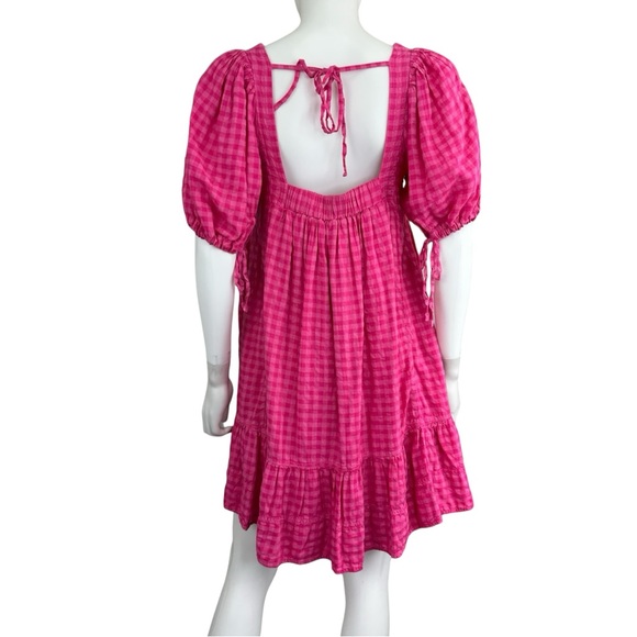pilcro by Anthropologie NWT Pink Gingham Check Dress Size S - Picture 3 of 8
